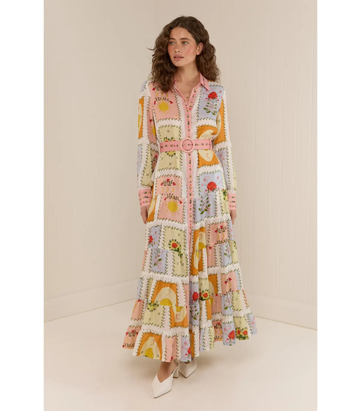 Palm Noosa Aria Midi Dress Siesta Tile Size AU 14  for rent on The Volte - main image