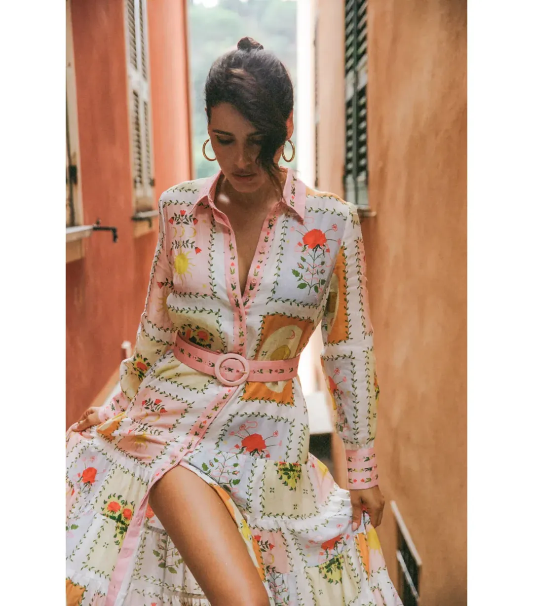 Palm Noosa Aria Midi Dress Siesta Tile Size AU 14  for rent on The Volte - main image