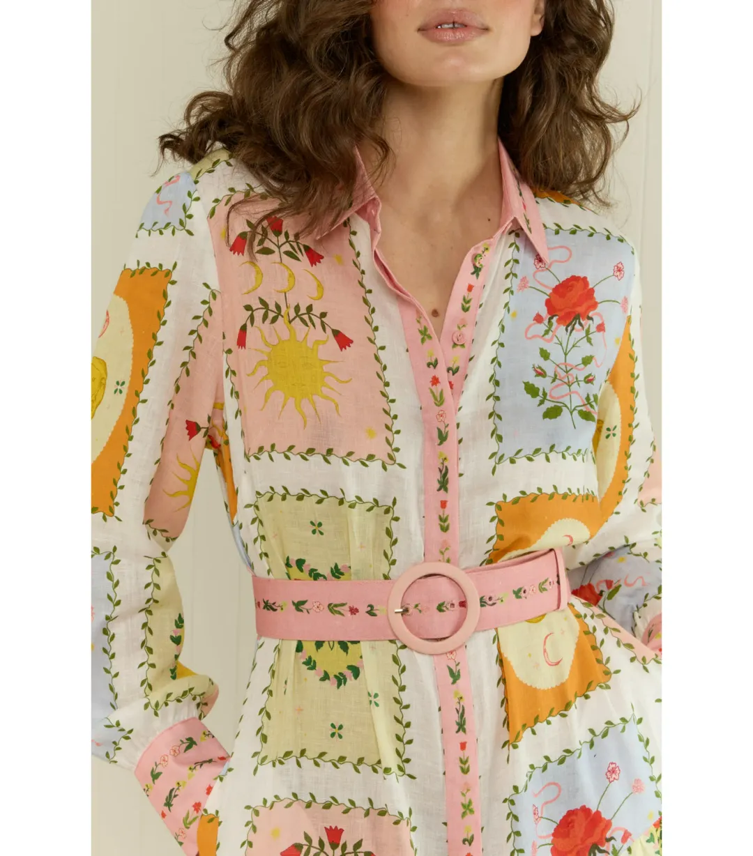 Palm Noosa Aria Midi Dress Siesta Tile Size AU 14  for rent on The Volte - main image