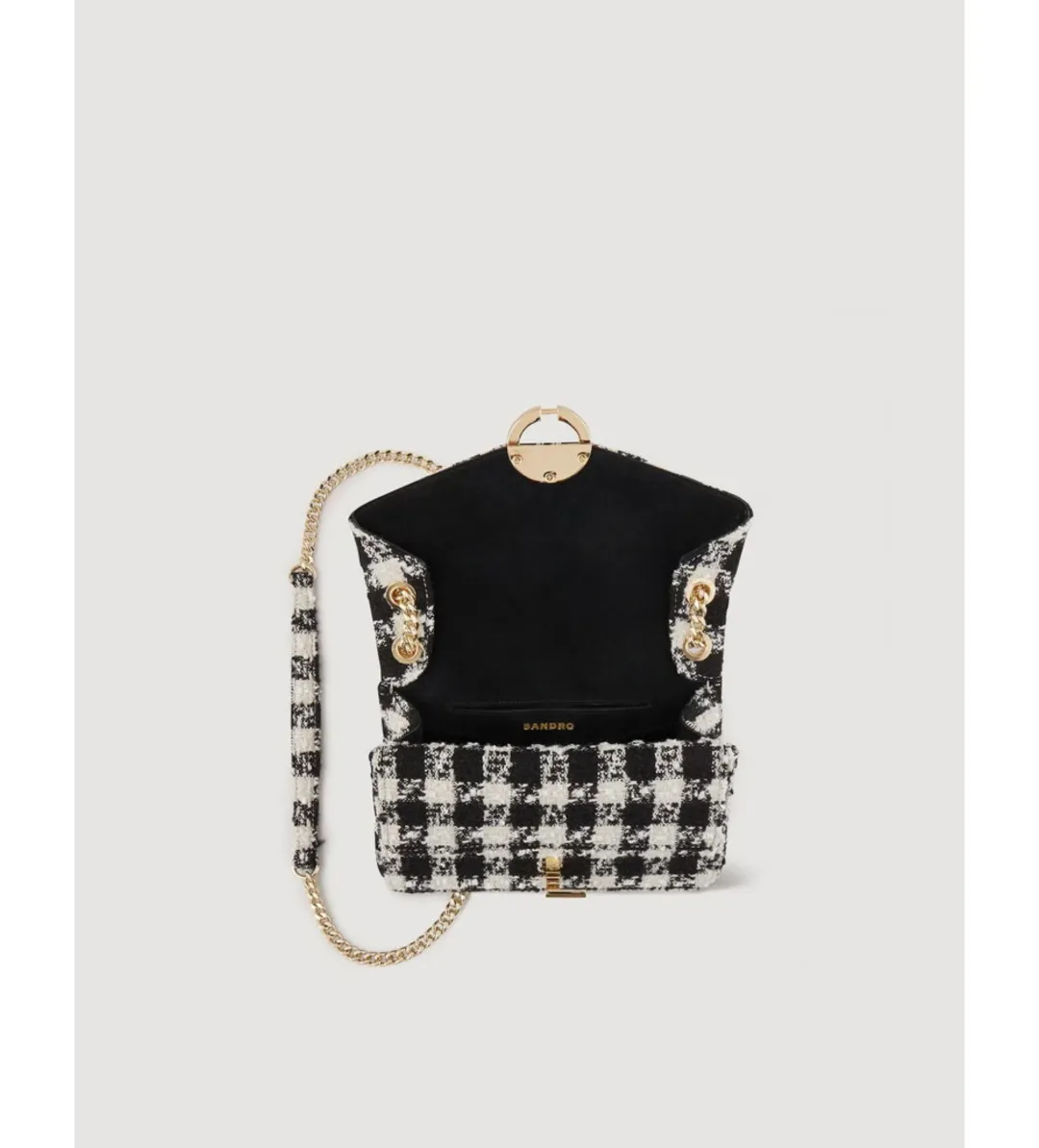 Sandro Yza Houndstooth Tweed Bag for rent on The Volte - main image