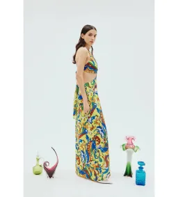 Alemais Yvette Cut Out Midi Dress Print Size 4 for rent on The Volte - image 4
