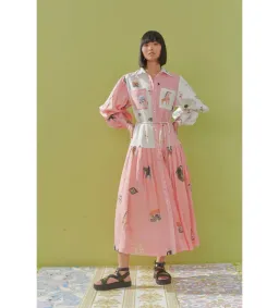 Alemais Cleo Patchwork Midi Shirtdress Multi Print Size AU 12  for rent on The Volte - image 1