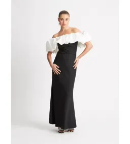 Sheike Margot Maxi Dress Black/White Size 12 for rent on The Volte - image 1