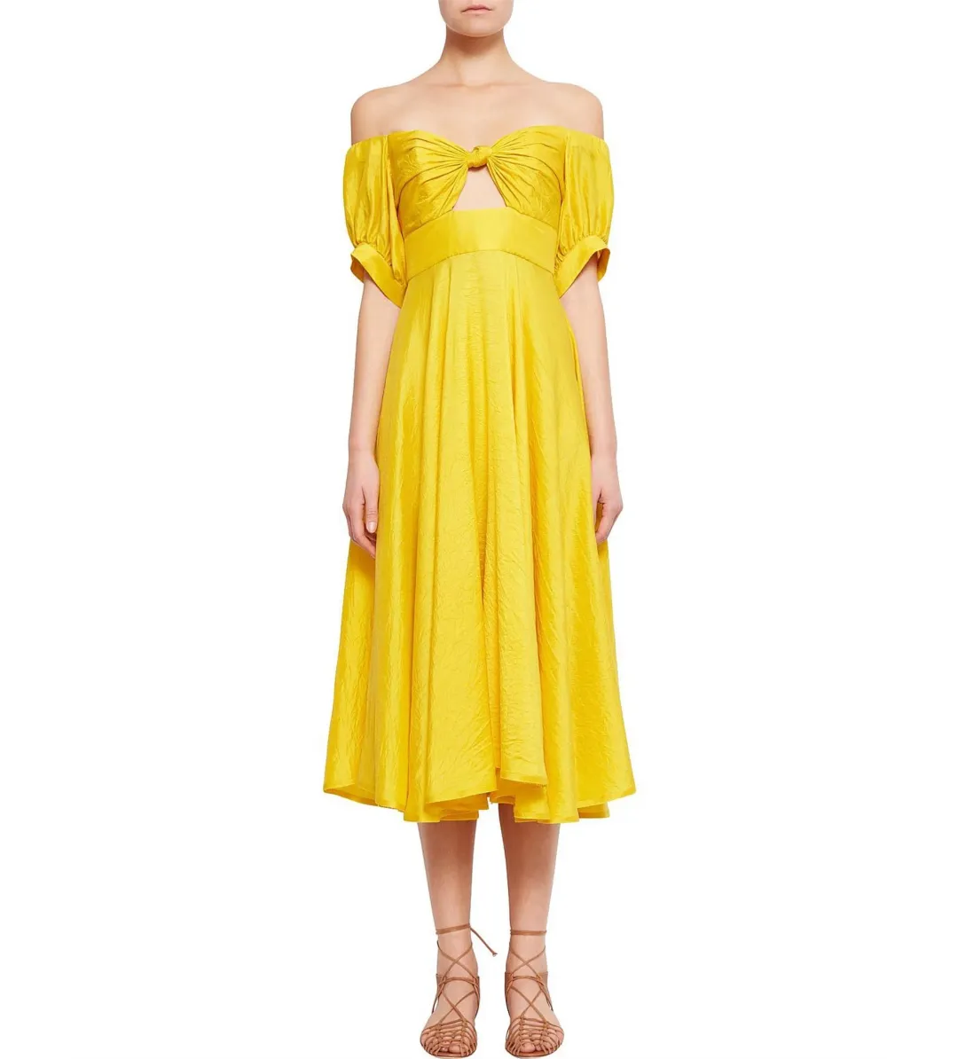 Kit X Unearthed Knot Midi Dress Jackfruit Size 12 for rent on The Volte - main image