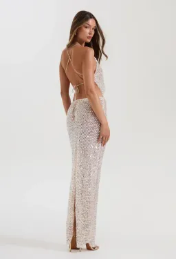 Celine Quartz Our Viral Crystal Co-Ord MaxiSilver Size AU 8 for rent on The Volte - image 2