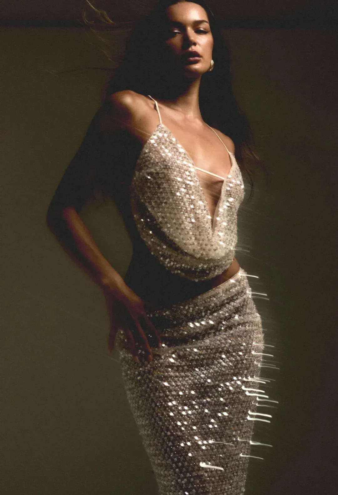 Celine Quartz Our Viral Crystal Co-Ord MaxiSilver Size AU 8 for rent on The Volte - main image