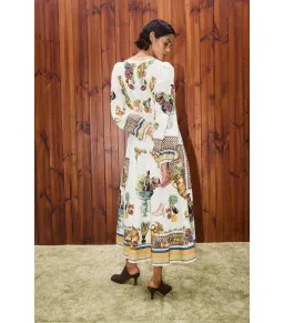 Alemais Mercado Midi Dress Print Size AU 10  for rent on The Volte - image 2