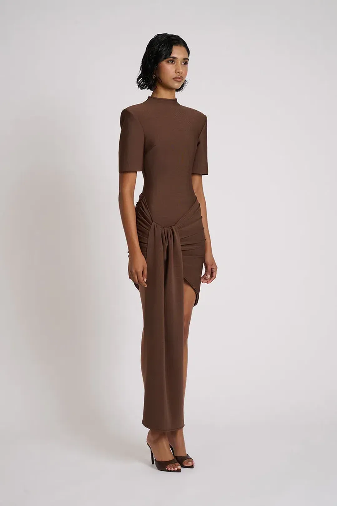 Eliya The Label Eloise Mini Dress Brown Size 6 for rent on The Volte - main image