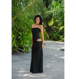 HNTR The Label Huxley Gown Black Size 8 for rent on The Volte - image 1