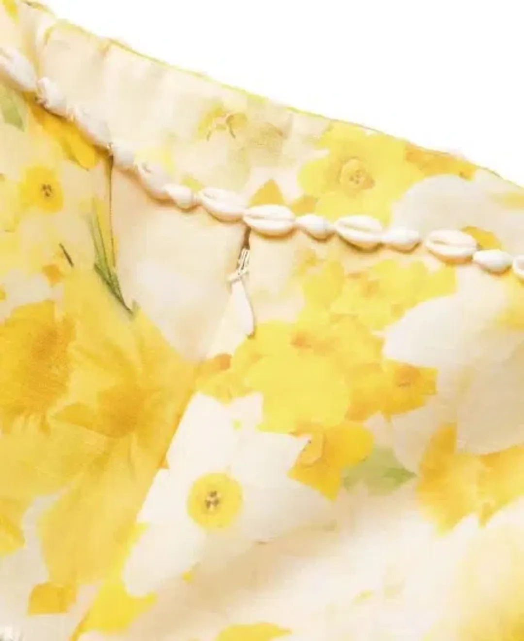 Zimmermann Wonderland Shell Embellished Silk Blend Gown Yellow Size AU 8 for rent on The Volte - main image
