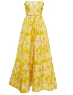 Zimmermann Wonderland Shell Embellished Silk Blend Gown Yellow Size AU 8 for rent on The Volte - image 2