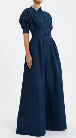 Rebecca Vallance Cielo Diamante Collar Gown Navy Size 14 for rent on The Volte - image 1