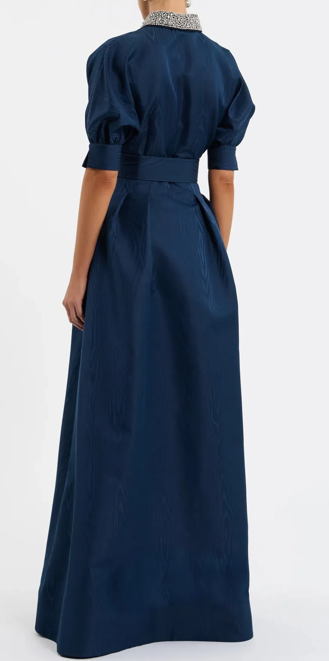 Rebecca Vallance Cielo Diamante Collar Gown Navy Size 14 for rent on The Volte - main image