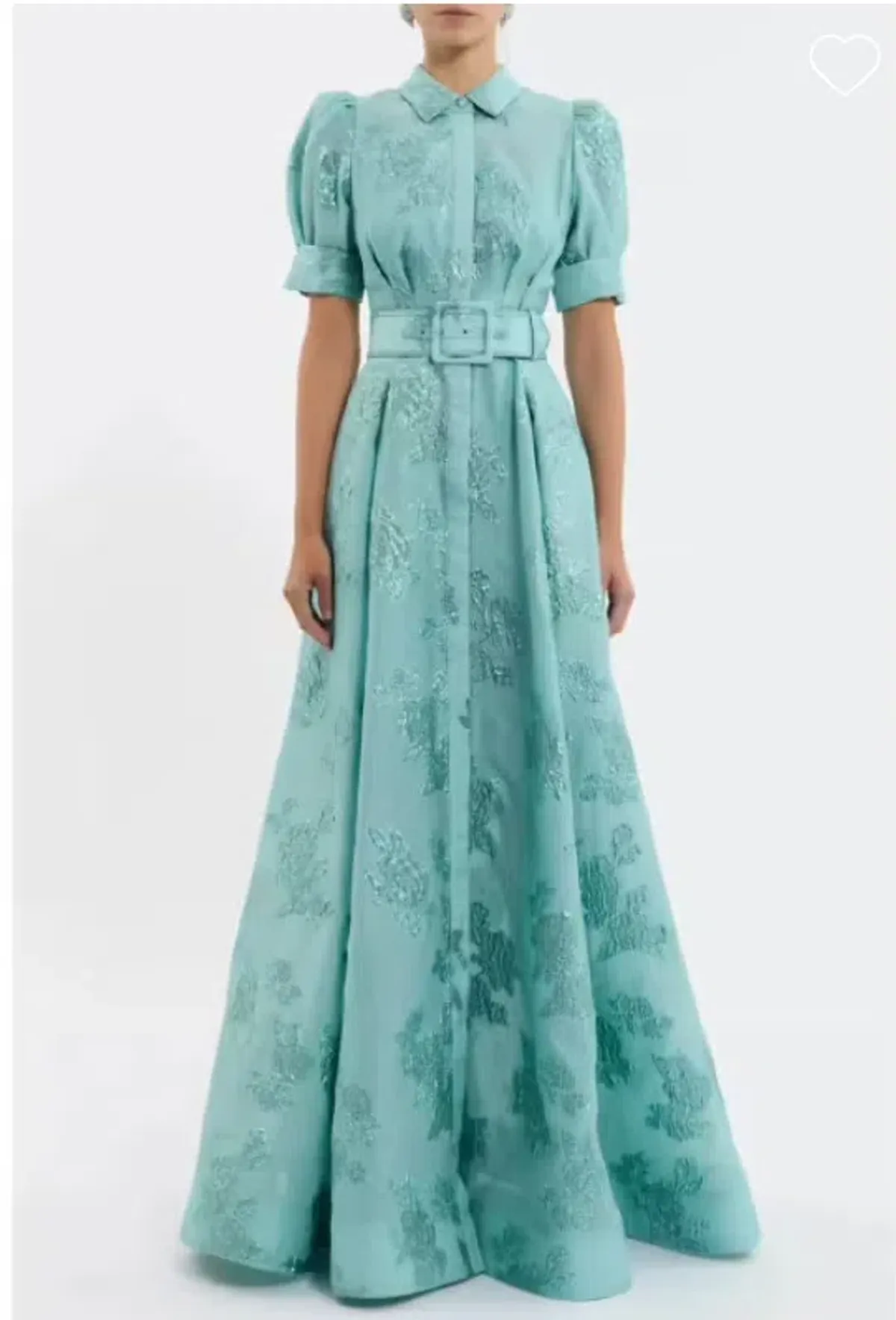 Rebecca Vallance Benette Short Sleeve Gown Teal Blue Size 16 for rent on The Volte - main image