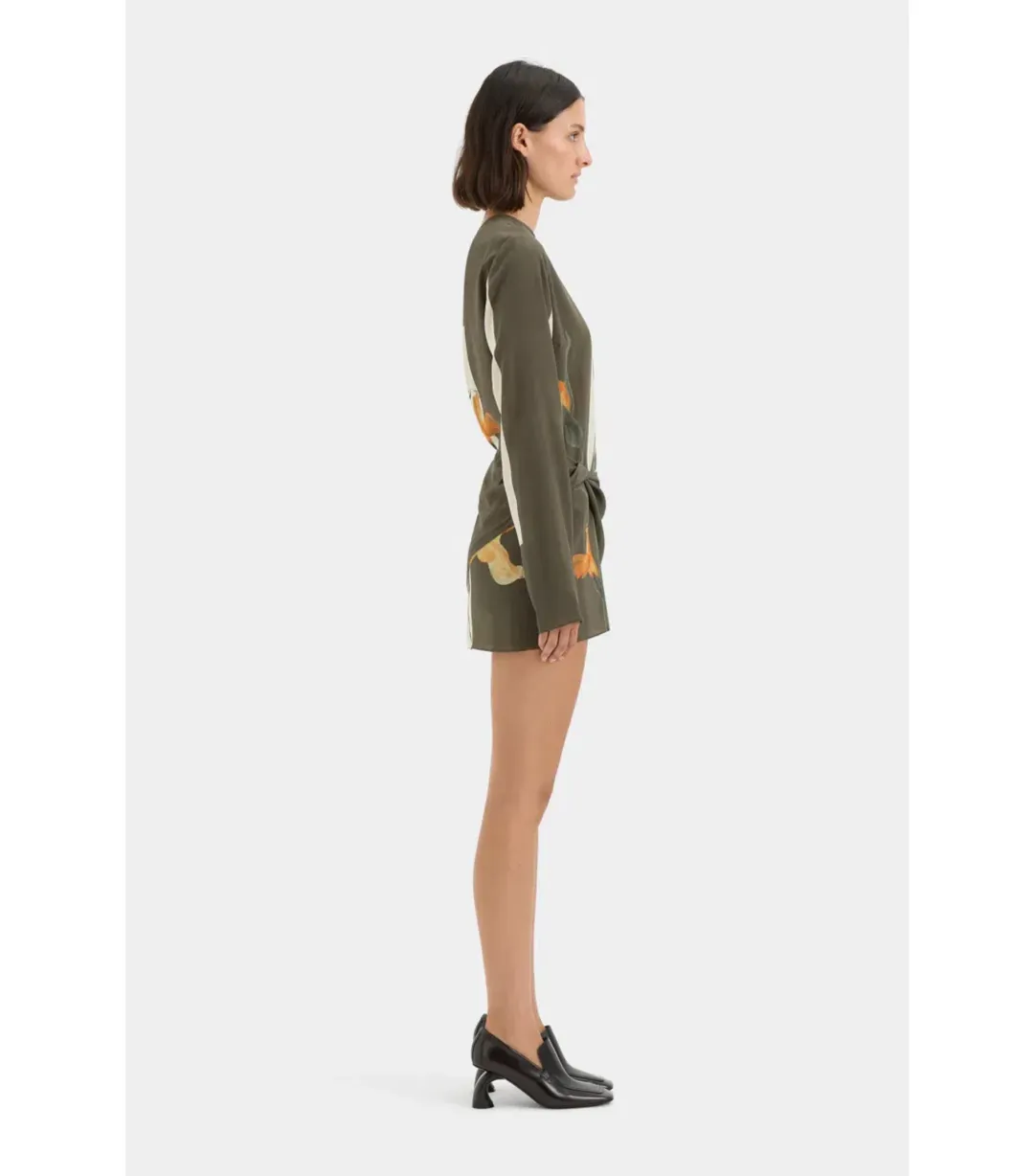 Sir the Label Constance Twist Mini Dress Iris Floral Size 2 / AU 10  for rent on The Volte - main image