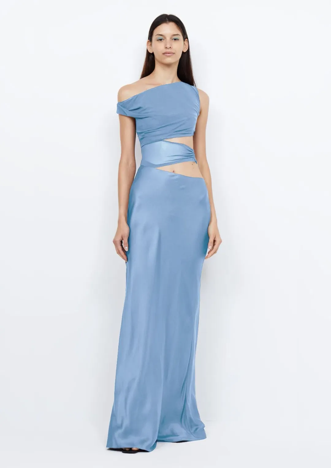 Bec & Bridge Whorl Asym Maxi Dress in Blue Size 16 for rent on The Volte - main image