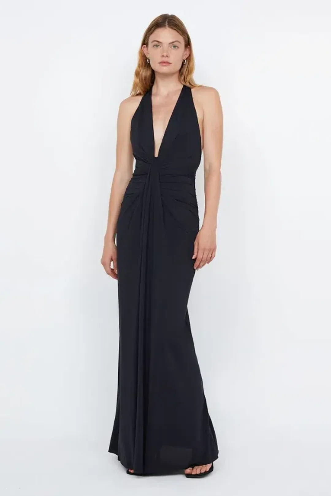 Bec And Bridge Tillie Drape Maxi Dress In Black Size 6  / XS for rent on The Volte - main image