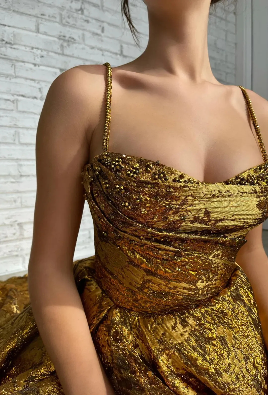 Teuta Matoshi Autumn Leaves Gown for rent on The Volte - main image