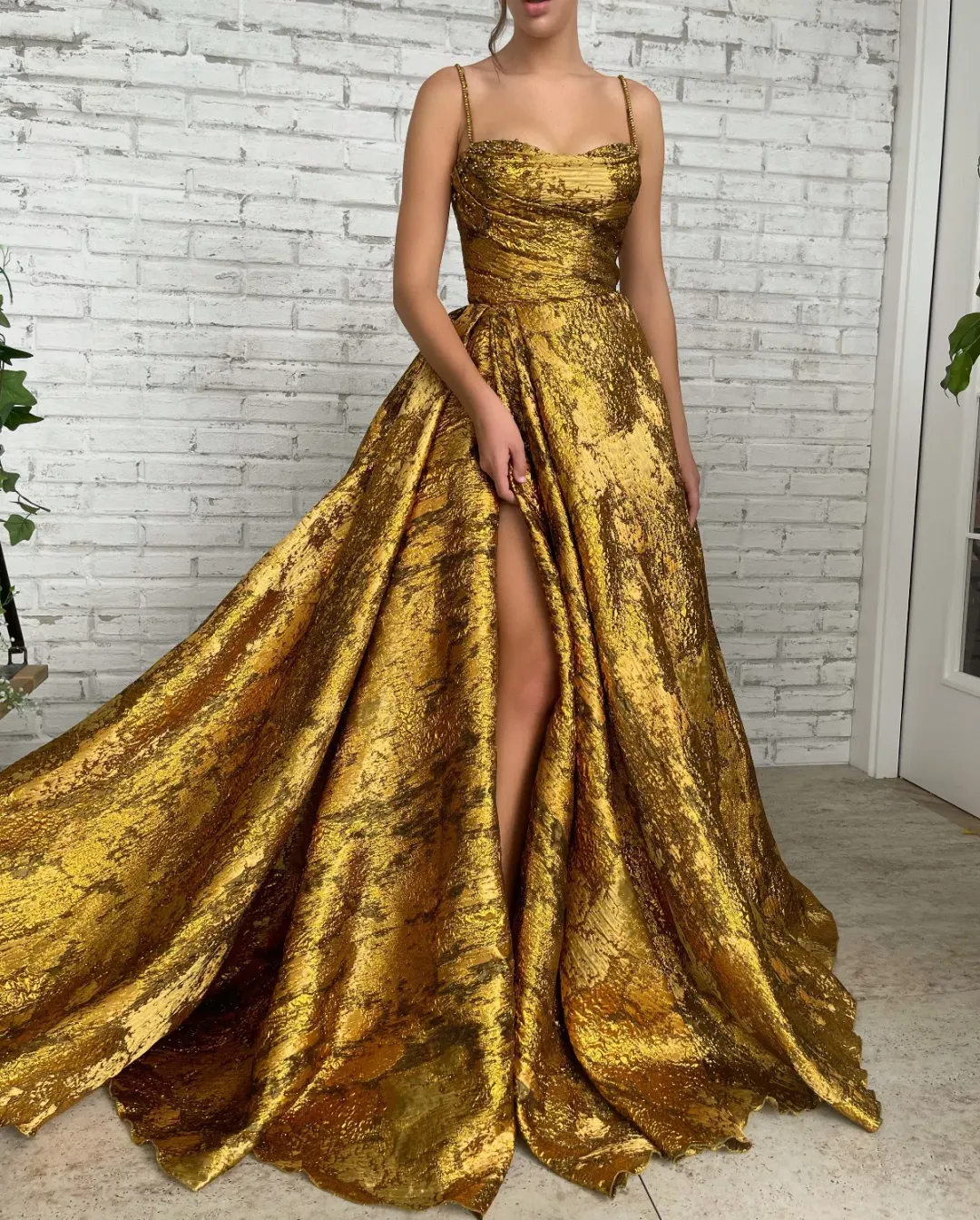 Teuta Matoshi Autumn Leaves Gown for rent on The Volte - main image