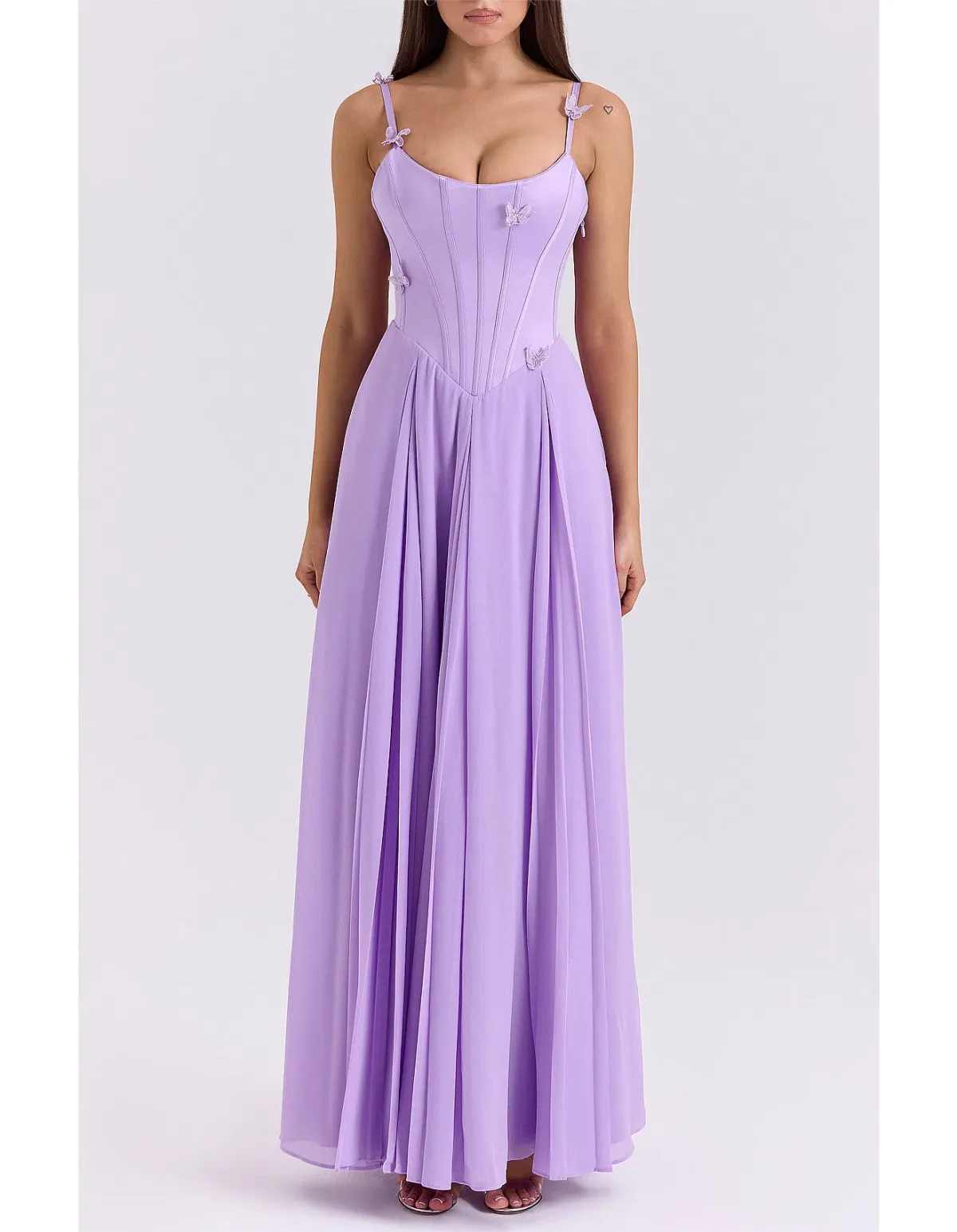House of CB Pascha butterfly Corset Maxi Dress in Orchid Size 8/S for rent on The Volte - main image