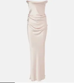 Victoria Beckham Corset Gown in Primrose - size 14 for rent on The Volte - image 2