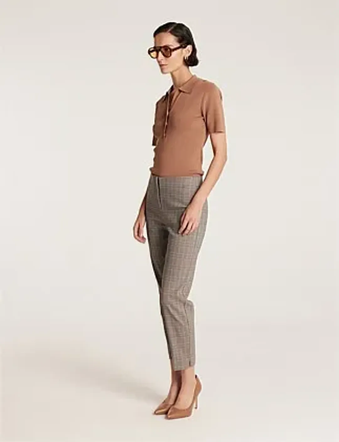 Perri Cutten Roman Pants Tan One Size for rent on The Volte - main image