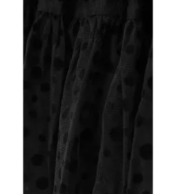 Batsheva May Ruffled Polka-Dot Flocked Tulle Midi Dress Black Size AU 18 for rent on The Volte - image 3