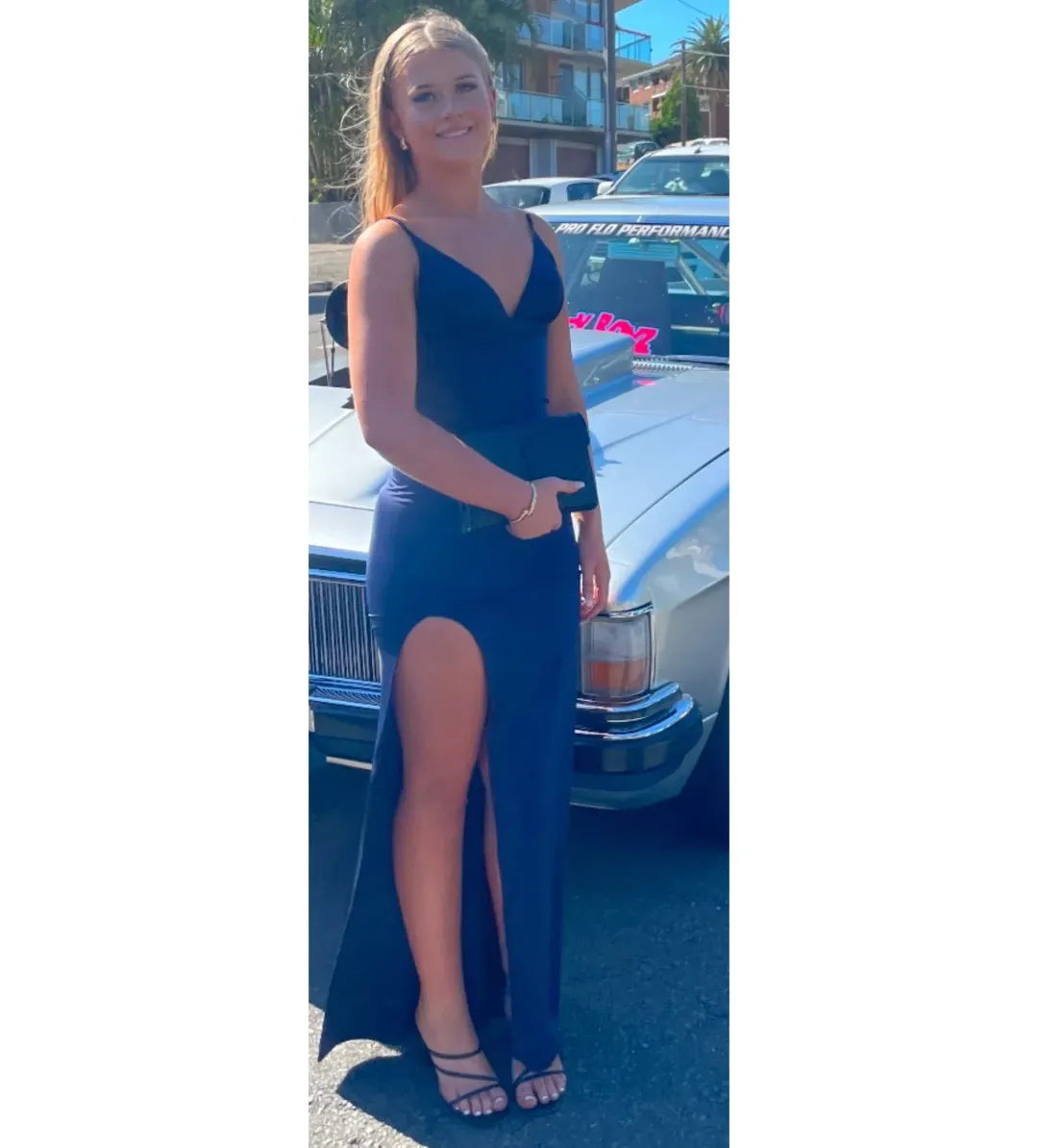 Amy Taylor Custom Gown Navy Custom Size 8/S for rent on The Volte - main image