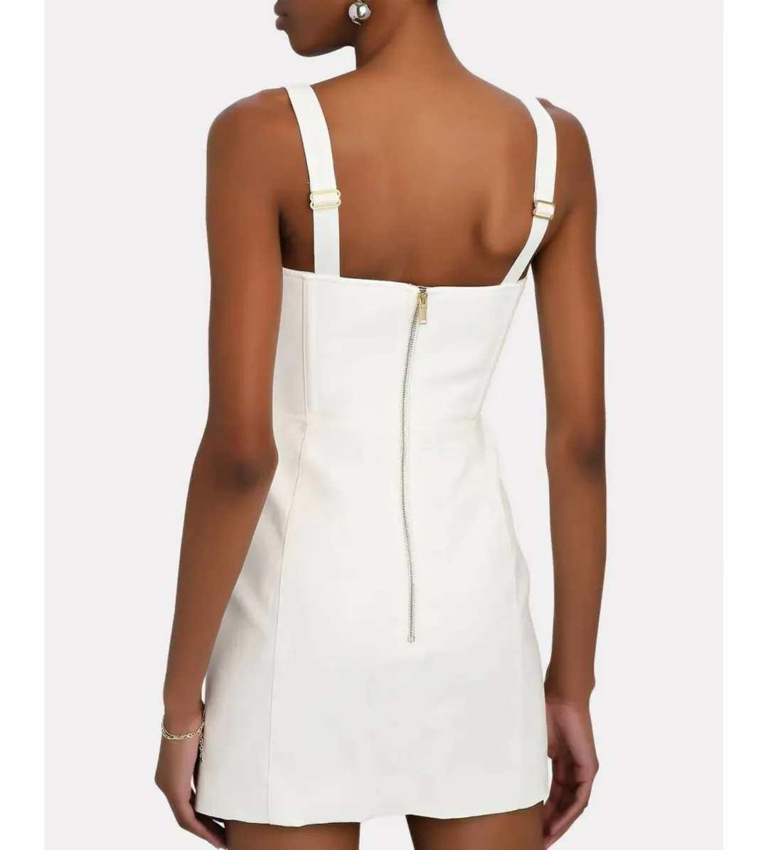 Dion Lee Fan Laced Mini Dress Ivory Size AU 4 for rent on The Volte - main image