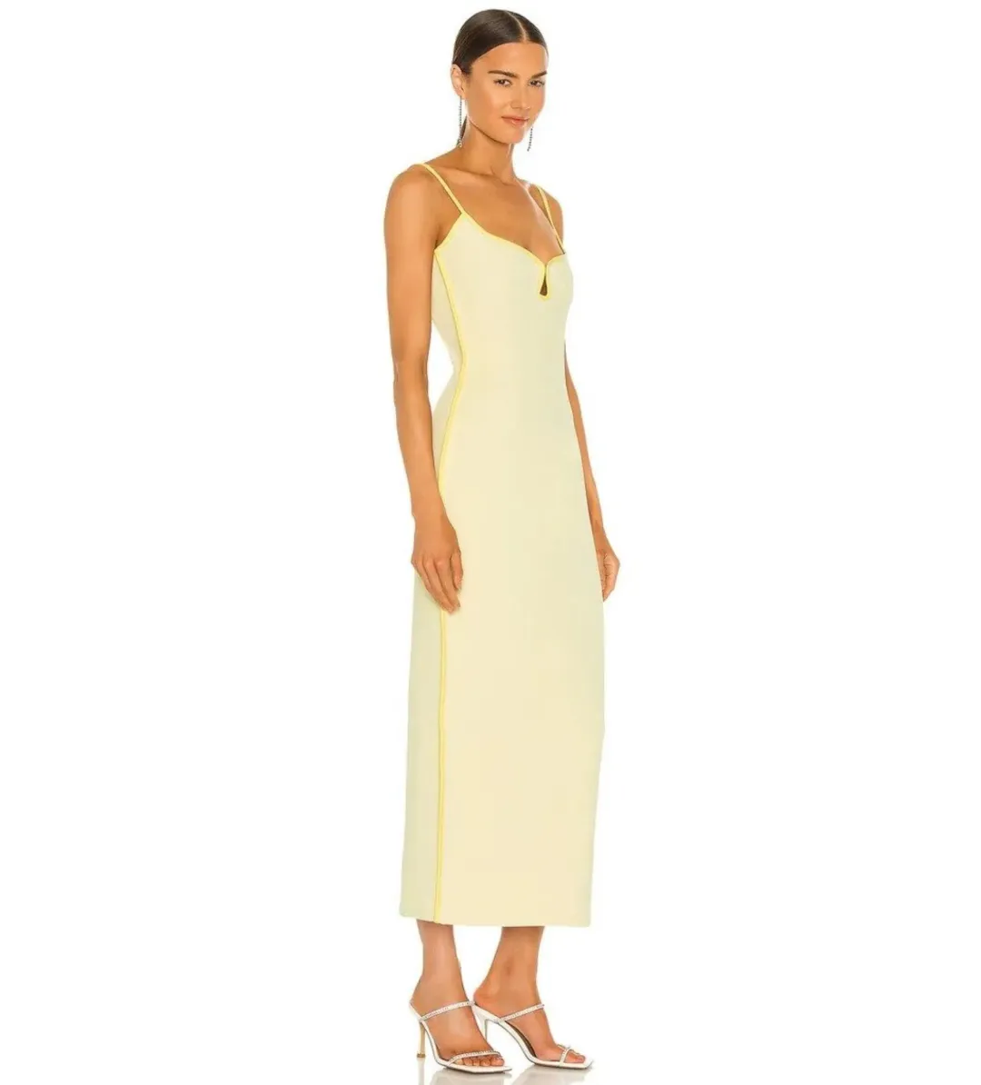 Paris Georgia Marlo Midi Dress Daffy Yellow Size XS AU 6 for rent on The Volte - main image