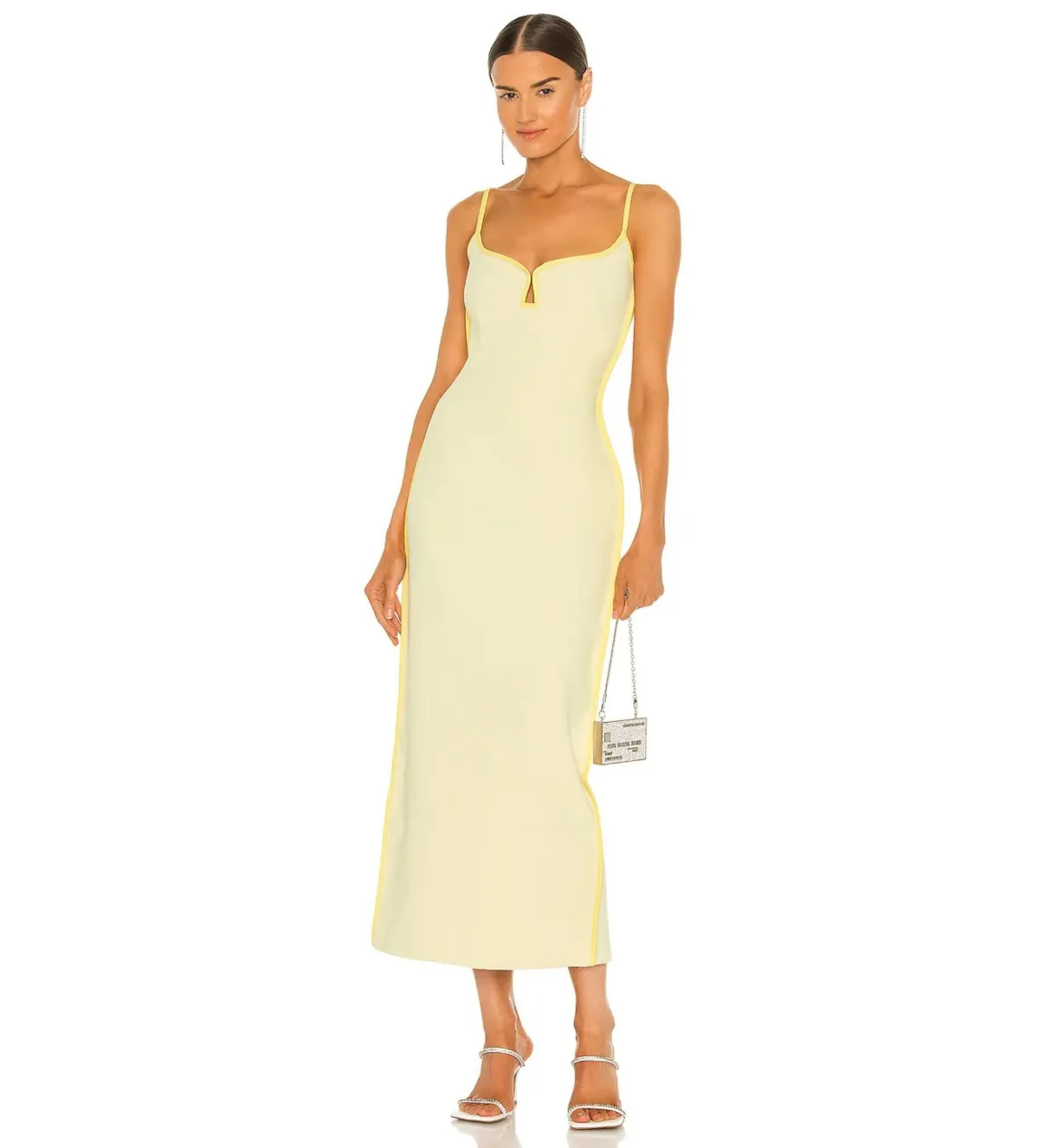 Paris Georgia Marlo Midi Dress Daffy Yellow Size XS AU 6 for rent on The Volte - main image
