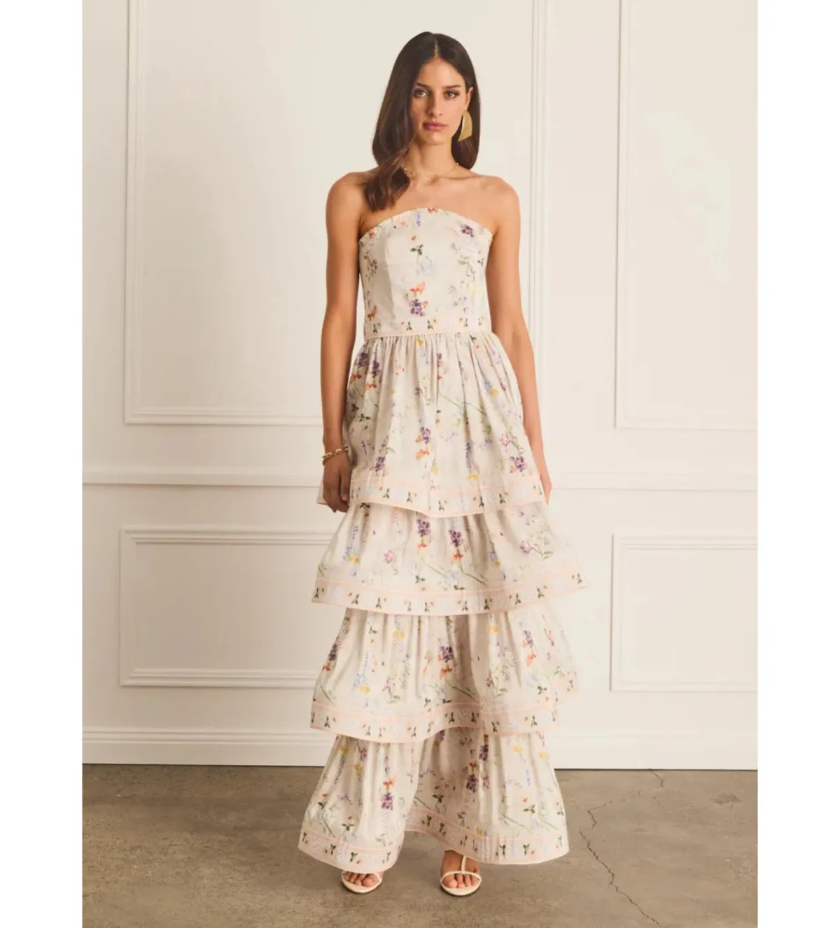 Aqua Blu Heidi Maxi Dress Moonflower Size XS AU 6 for rent on The Volte - main image