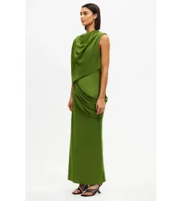 Acler Woodline Maxi Dress Fern Green Size AU 10 for rent on The Volte - image 5