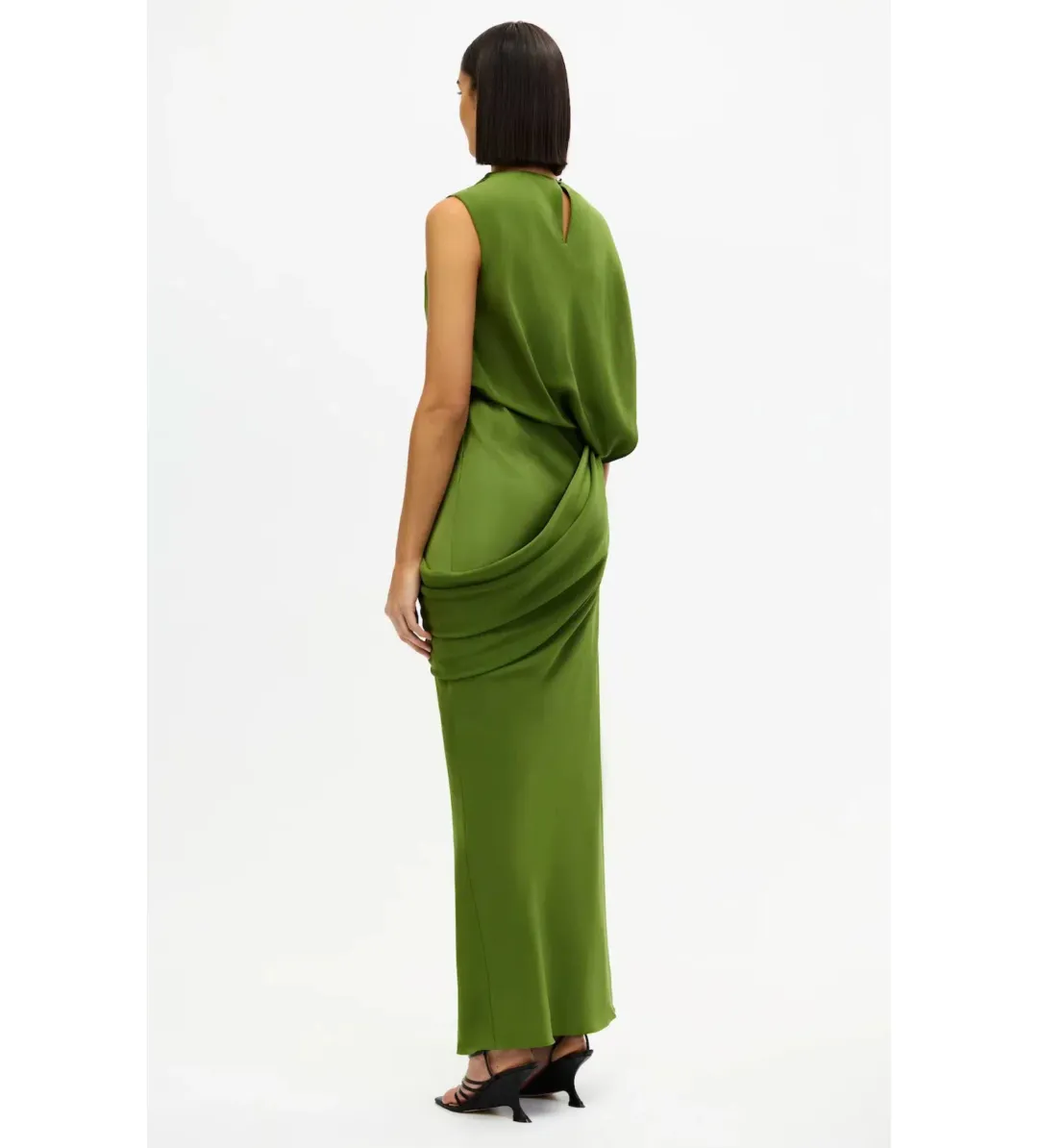 Acler Woodline Maxi Dress Fern Green Size AU 10 for rent on The Volte - main image