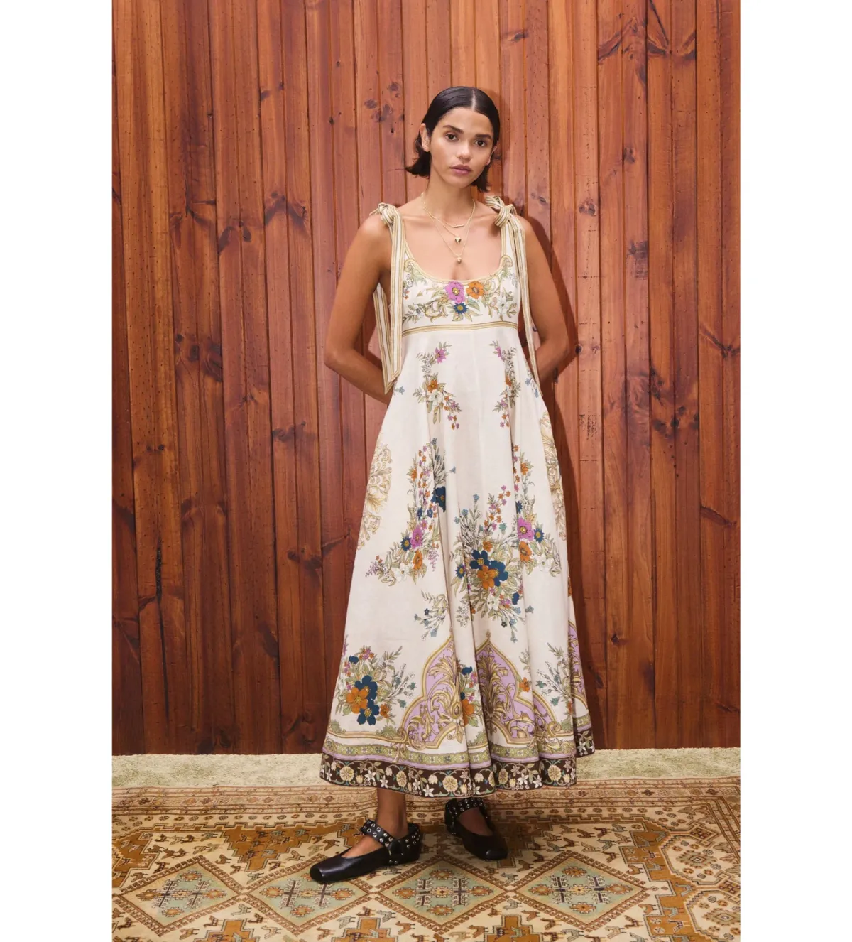 Antoinette Ballet Sundress Maxi Dress Multi Size 14 for rent on The Volte - main image