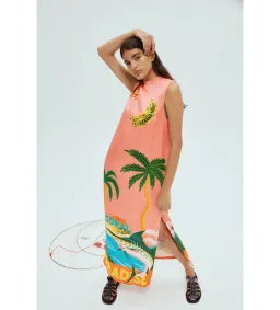 Alemais Paradiso Silk Midi Dress in Print Size 16 for rent on The Volte - image 1