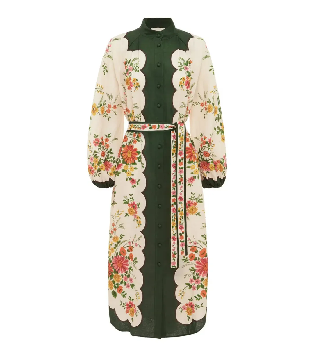 Alemais Elisabetta Midi Shirtdess Floral Size AU 14 for rent on The Volte - main image