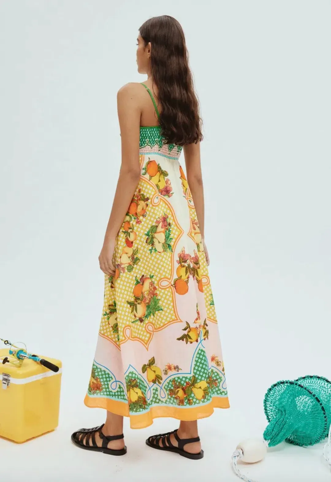 Alemais Lemonis Midi Sundress Multi Size AU 12   for rent on The Volte - main image