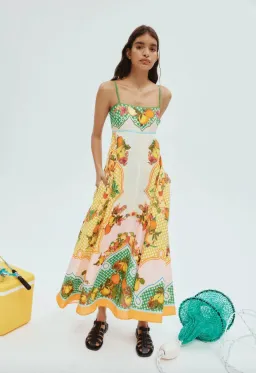Alemais Lemonis Midi Sundress Multi Size AU 12   for rent on The Volte - image 1