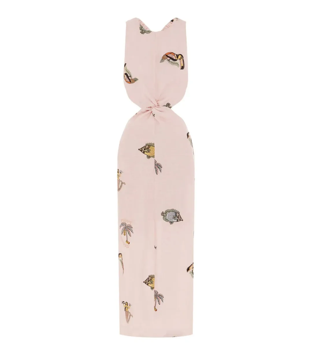 Alémais Vacay Front Twist Midi Dess Pink Size AU 12 for rent on The Volte - main image