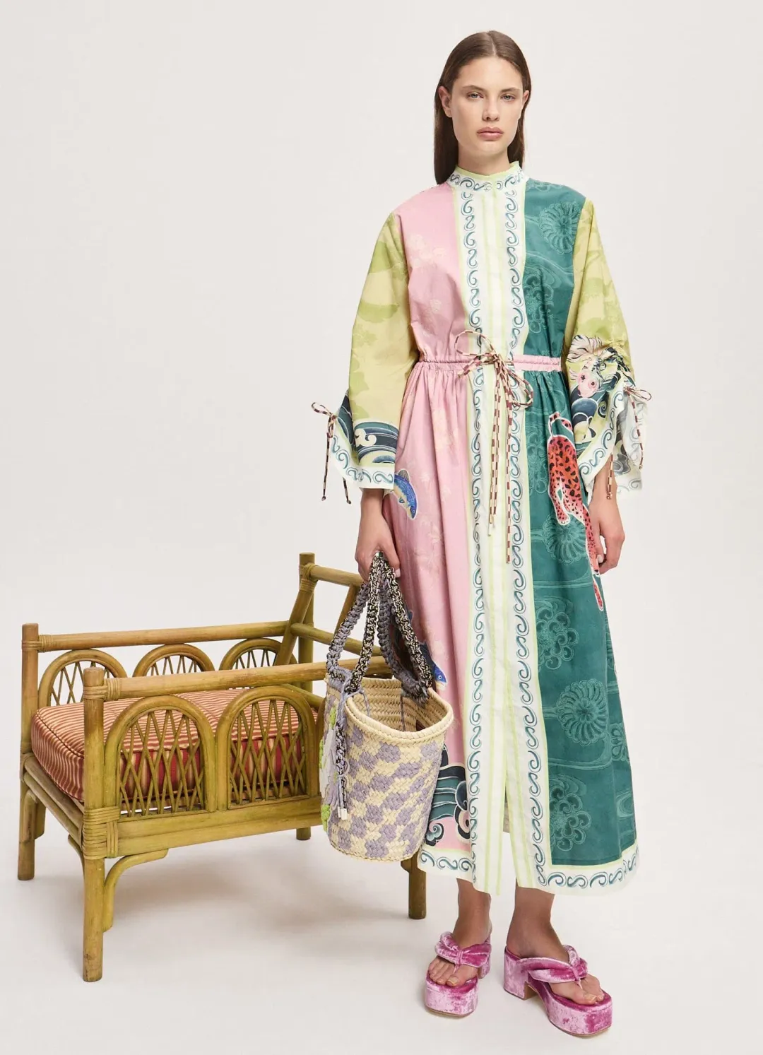 Alémais Rochester Midi Shirtdress Multi Size 16  for rent on The Volte - main image