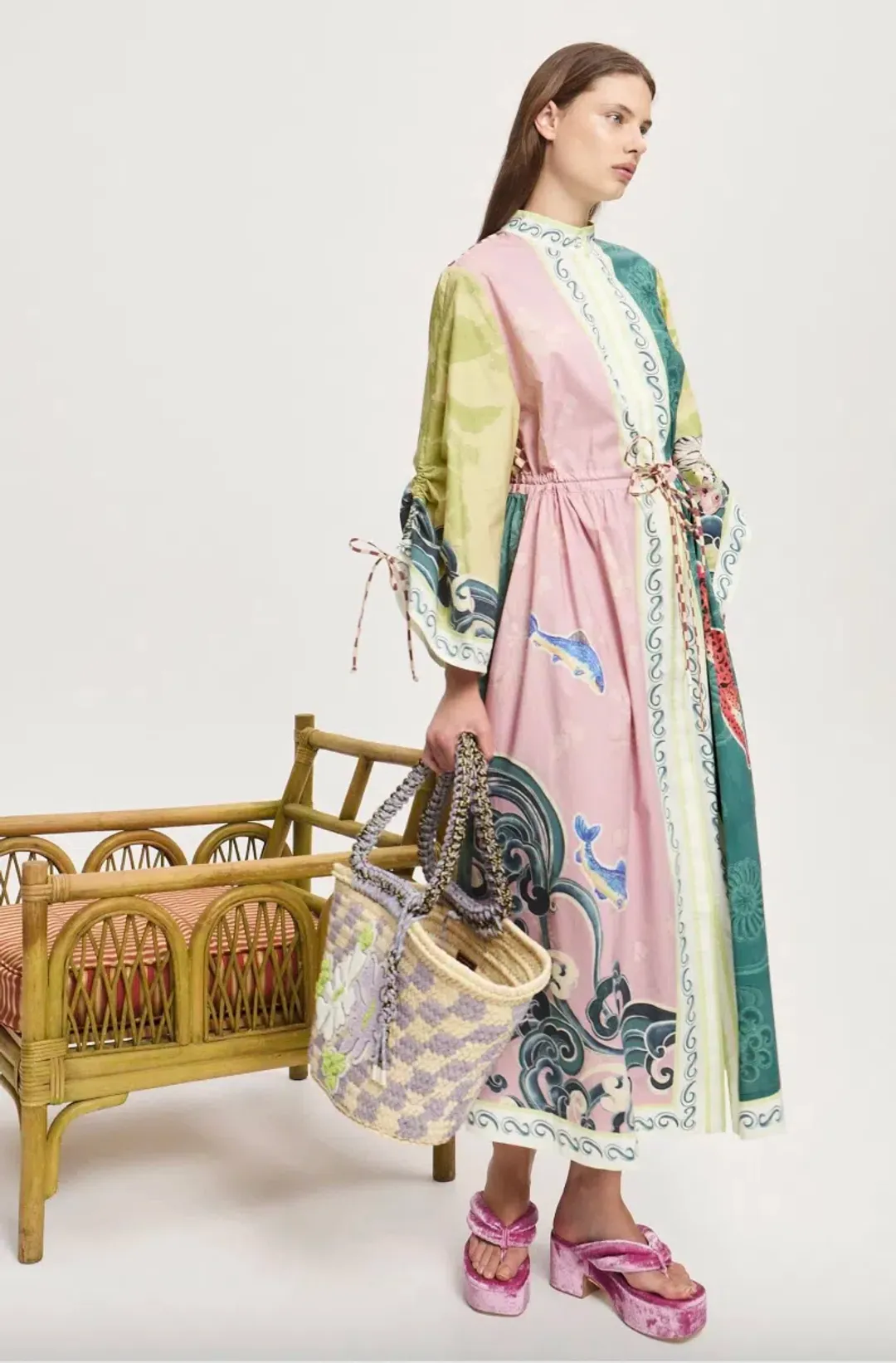 Alémais Rochester Midi Shirtdress Multi Size 12 for rent on The Volte - main image