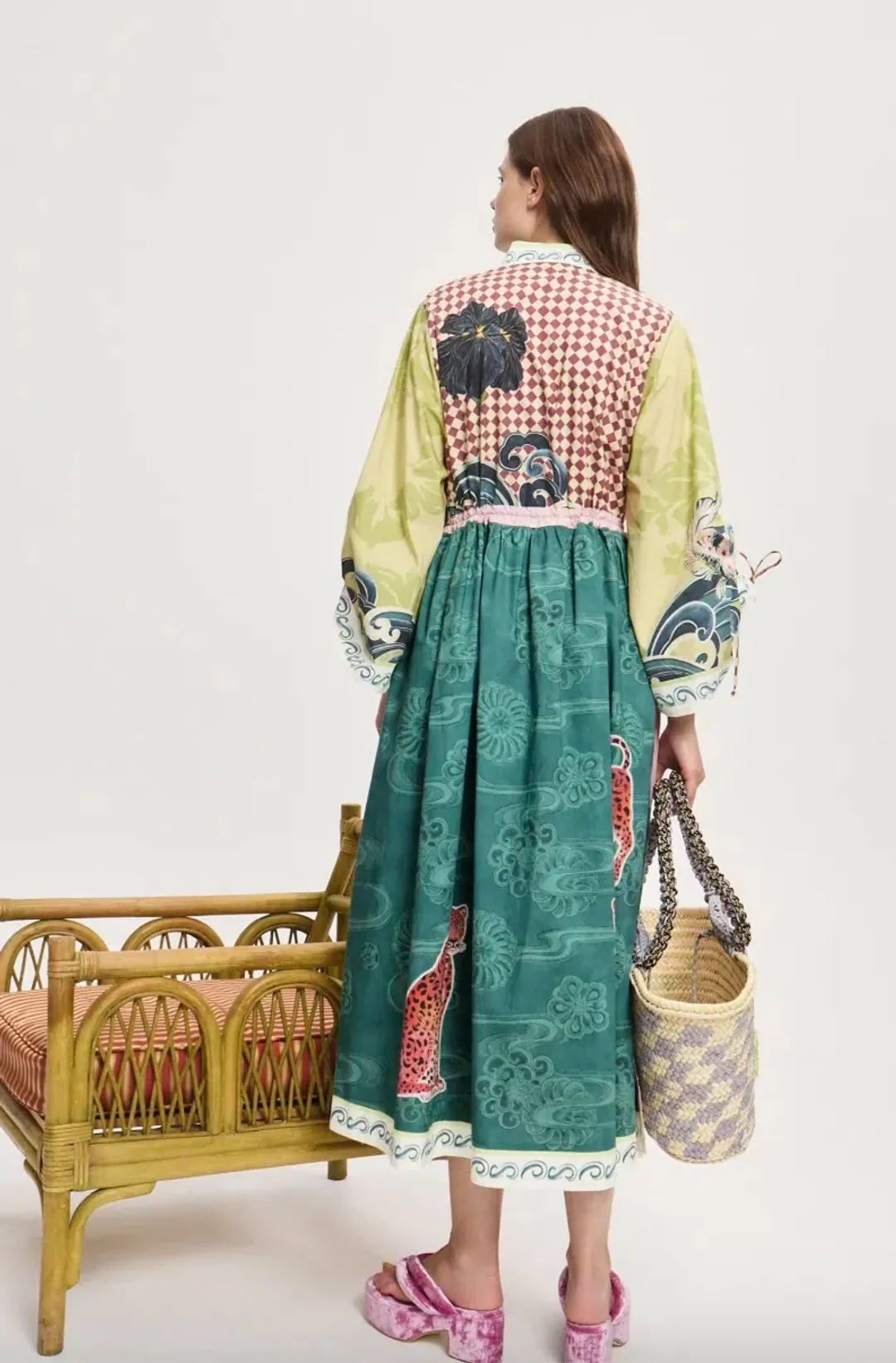 Alémais Rochester Midi Shirtdress Multi Size 12 for rent on The Volte - main image
