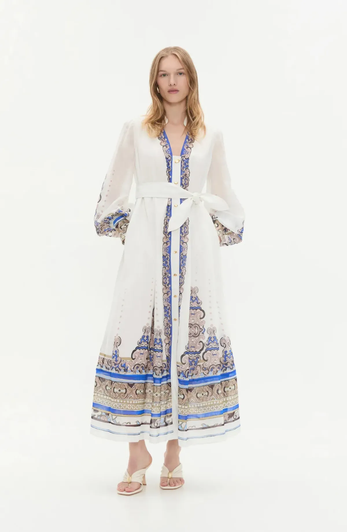 Aje Carta Maxi Dress Print Size AU 10 for rent on The Volte - main image