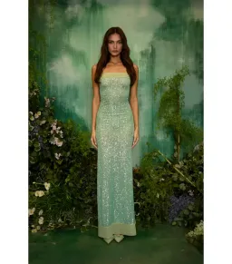 Fait Par Foutch Elizabeth Maxi Dress Malachite Size AU 8 for rent on The Volte - image 1