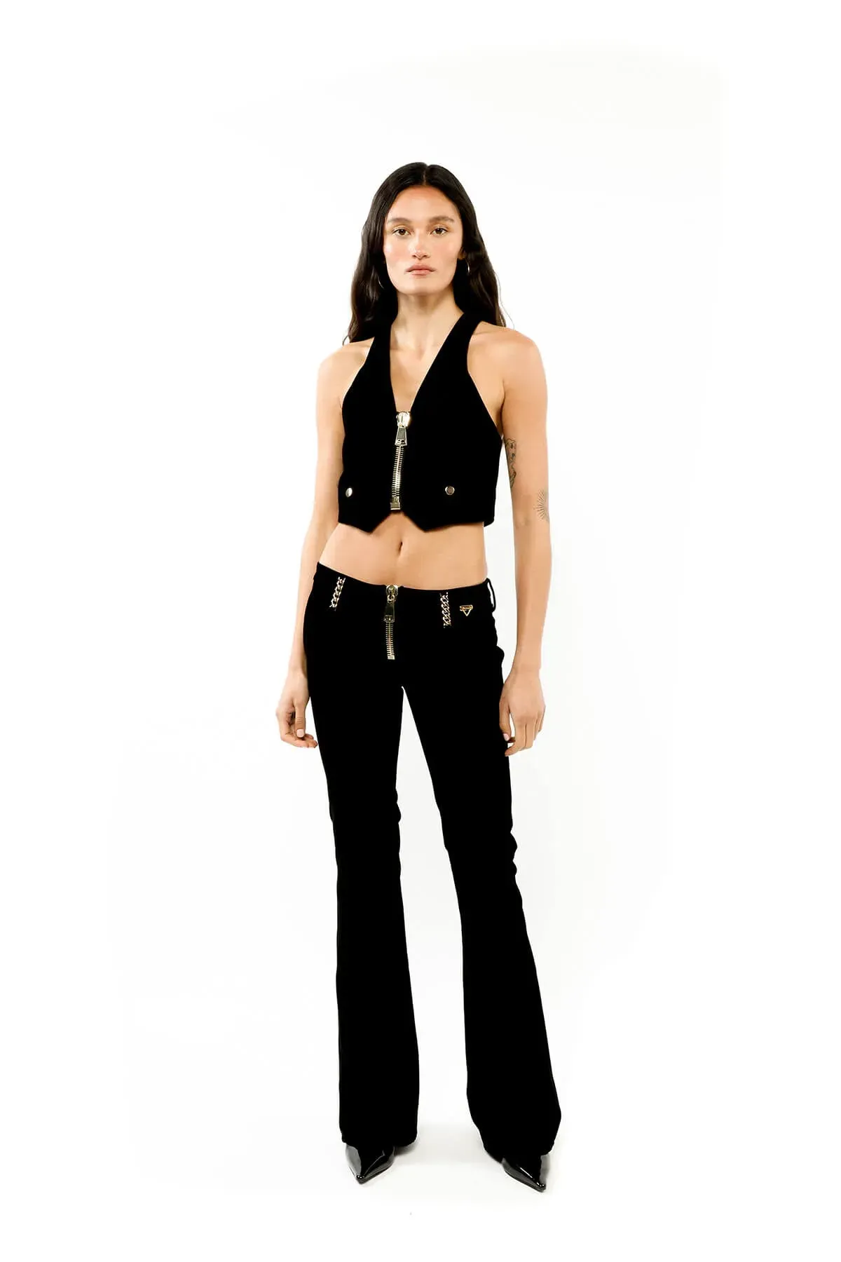 ALICE By Alice McCall Valley Waistcoat Top in Black Size 14 for rent on The Volte - main image