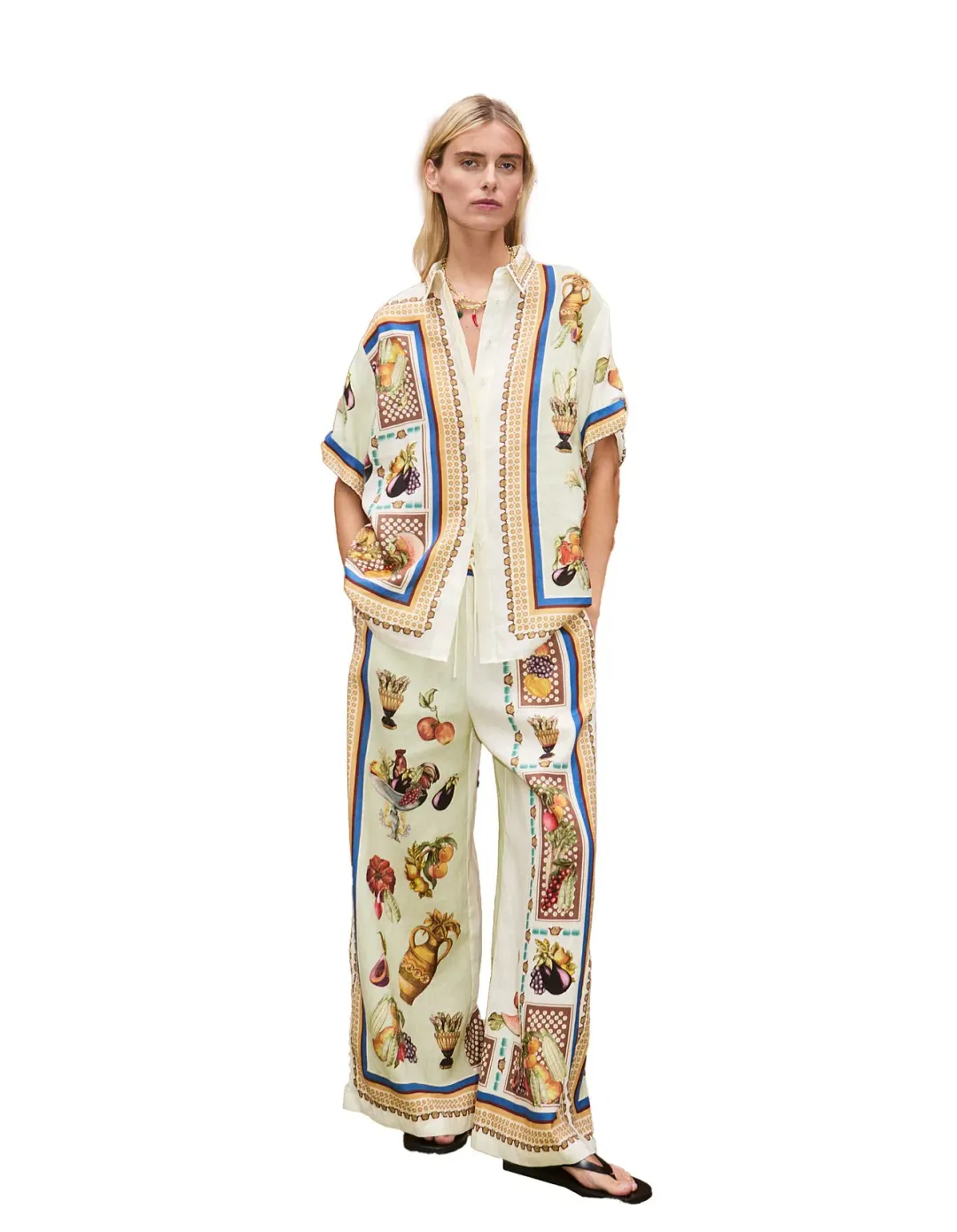 Alemais Mercado Shirt Multi Print Size  for rent on The Volte - main image