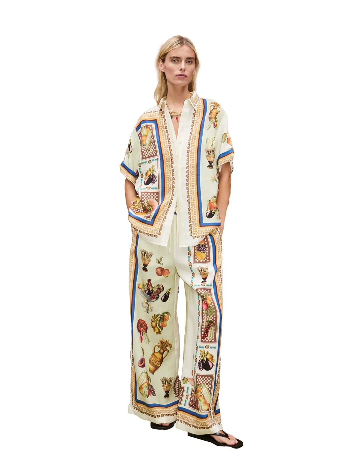 Alemais Mercado Shirt Multi Print Size  for rent on The Volte - main image