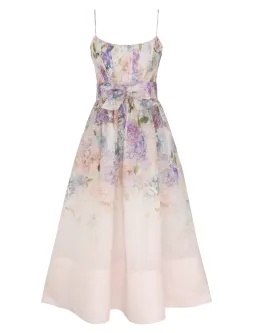 Zimmermann Dawning Corset Midi Dress Multi Hydrangea Size 3 / AU 14 for rent on The Volte - image 4