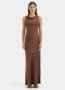 Sir the Label Luca Full Length Gown in Chestnut Brown Size 1 / AU 8 for rent on The Volte - image 1